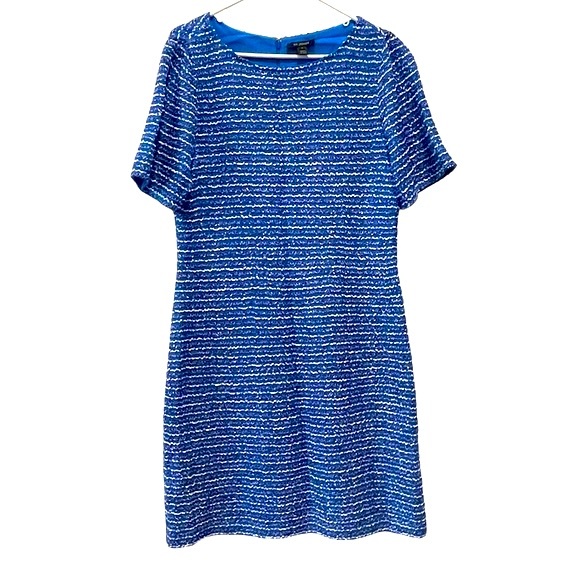 ST. JOHN COLLECTION Butterfly Ribbon Tweed Knit A-Line Dress - Picture 9 of 14